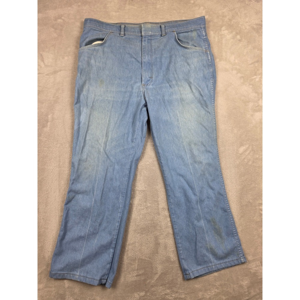 Vintage Wrangler Jeans Mens 40x30 Fit 38x27 Blue USA Made Denim Pants 70s *Read